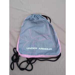 Under Armour Pink And Gray Draw String Gym Bag